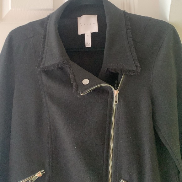 Nieman Marcus' Leith Black Leather Moto Jacket with Asymmetrical Zipper 8 - Picture 2 of 8